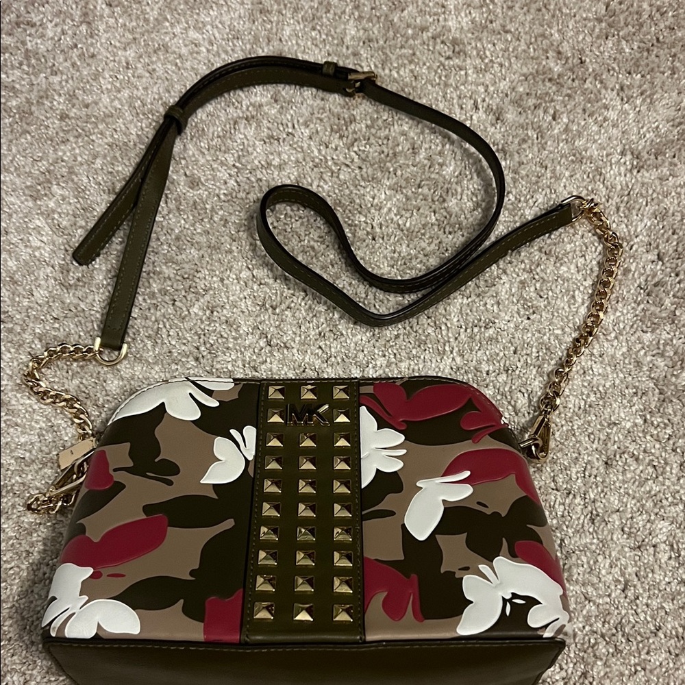Michael Kors Camouflage Studded Crossbody Bag
